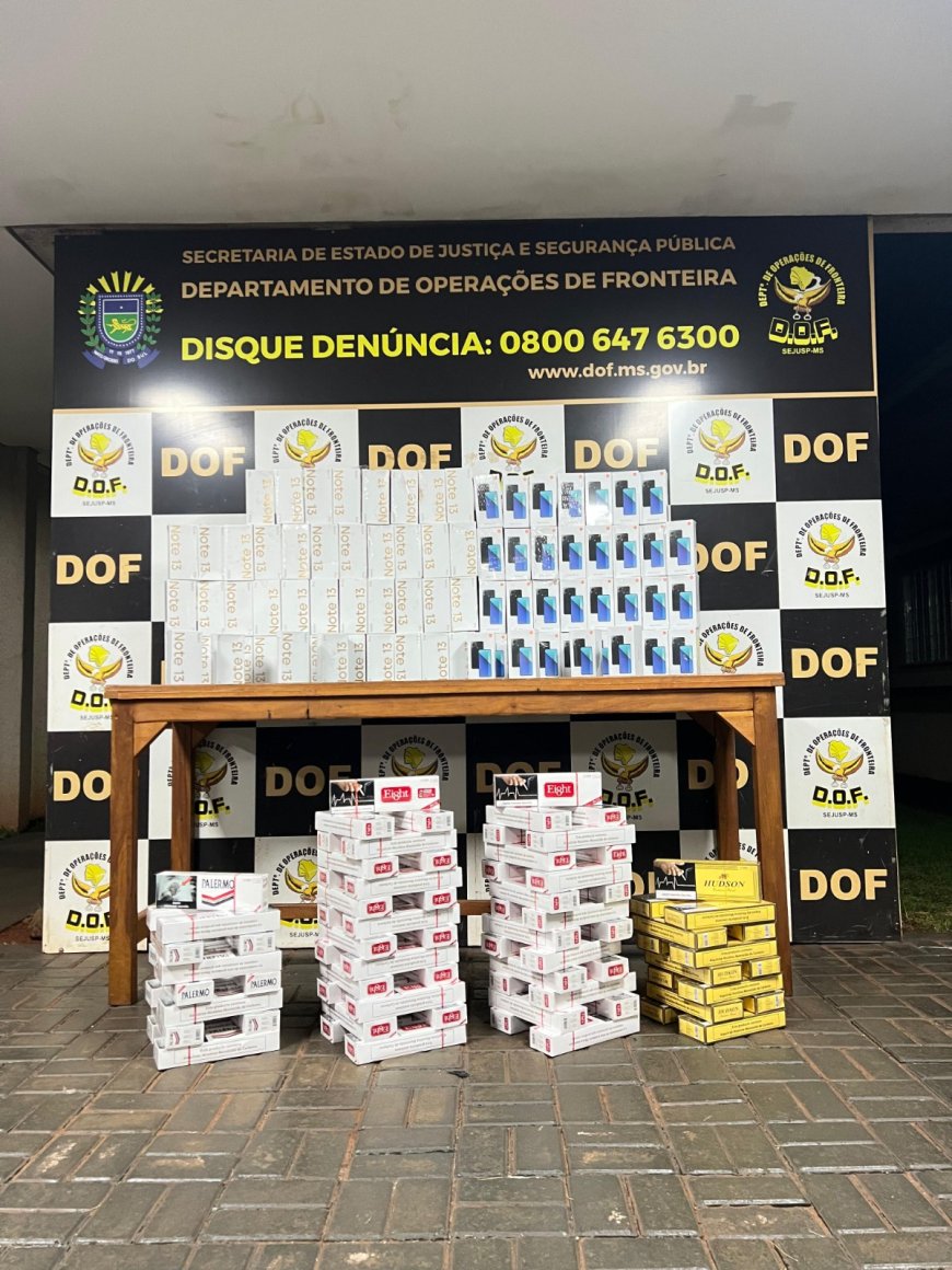 DOF apreende carga ilegal avaliada em aproximadamente 300 mil reais