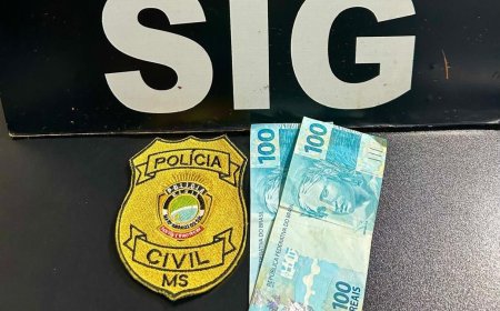 Polícia Civil Prende Ladrão e Recupera Dinheiro Furtado de Comerciante em Nova Andradina(MS)