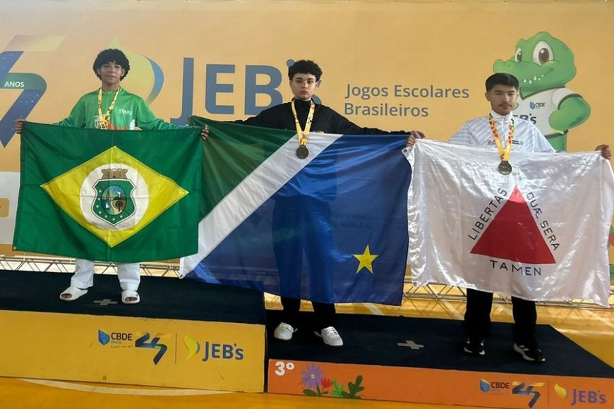 Jovem de Nova Andradina Brilha no Karatê e Conquista Bronze nos Jogos Escolares Brasileiros