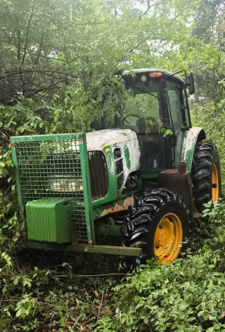 Trator furtado é encontrado em operação conjunta em Aparecida do Taboado
