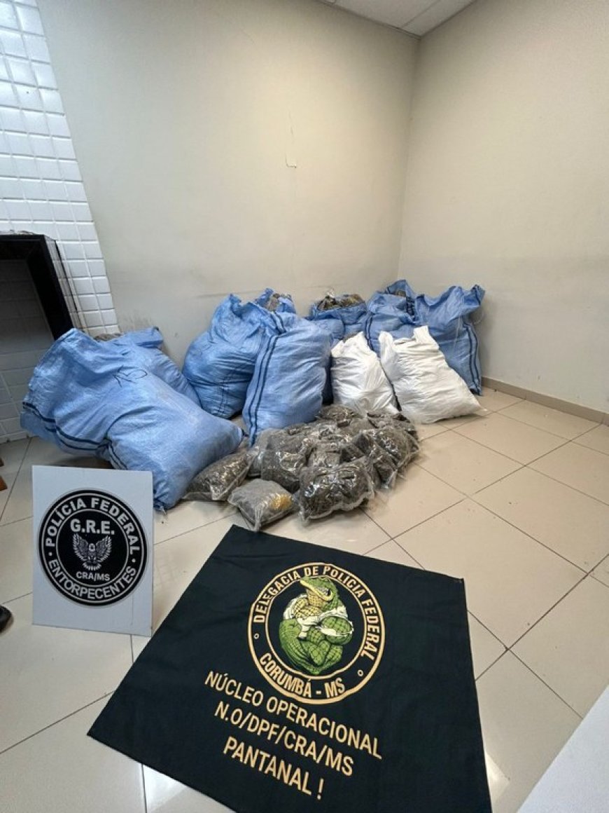 Corumbá/MS: PF realiza grande apreensão de entorpecentes
