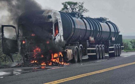 Caminhão-tanque com biodiesel é alvo de atentado na BR-262