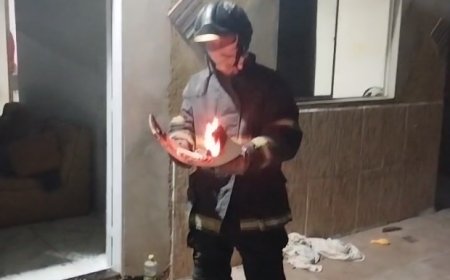 Ação rápida de militares impede propagação de fogo após explosão de carregador