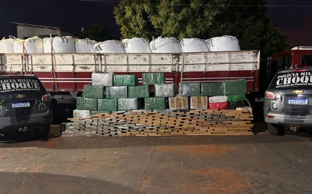 PM Apreende Mais de 1,5 Tonelada de Maconha Escondida em Carga de Borato na MS-040