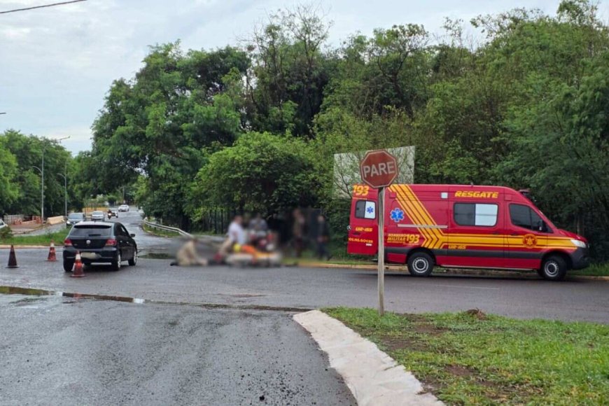 Colisão entre carro e bicicleta mobiliza bombeiros em Campo Grande