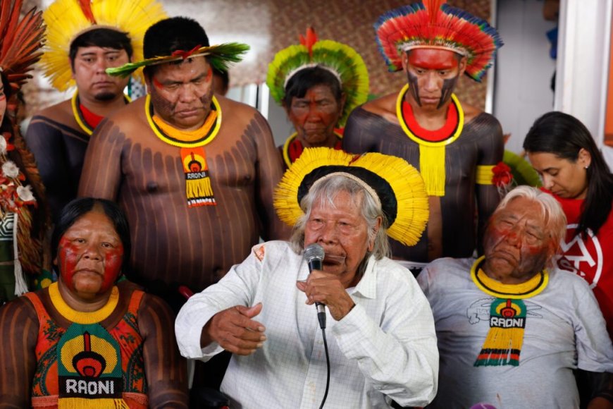 Cacique Raoni alerta sobre riscos da exploração de petróleo na Amazônia