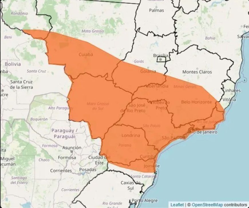 MS permanece sob alerta laranja devido a forte instabilidade