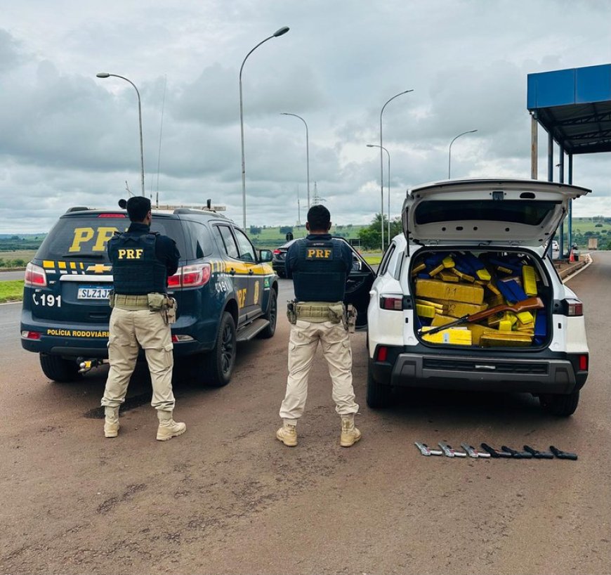 PRF apreende grande quantidade de maconha em Eldorado (MS)