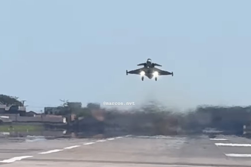 Caça sueco segue para Base Aérea de Anápolis