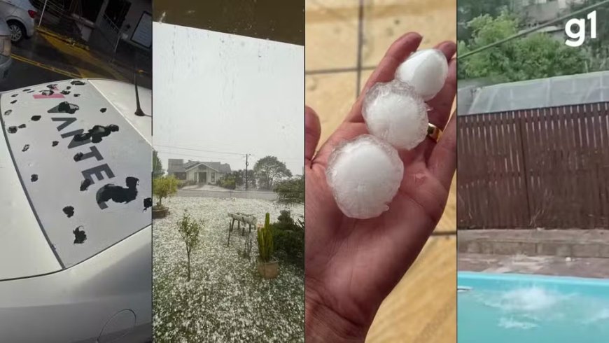 Granizo causa danos e mobiliza equipes no RS