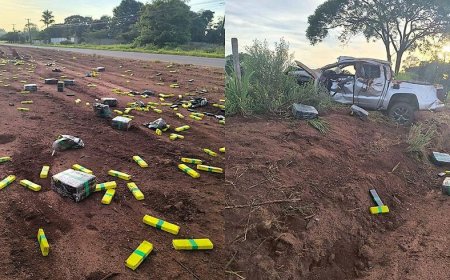 Tráfico e Tragédia: Caminhonete capota com mais de 1,6 tonelada de maconha