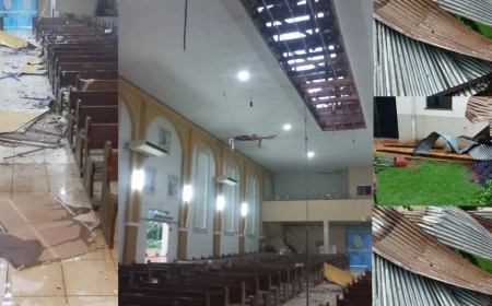 Vendaval Causa Danos em Igreja Matriz de Fátima do Sul (MS): Telhado Comprometido e Atividades Suspensas