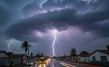 Alerta de Tempestades Continua: Chuvas e Risco de Raios Persistem em MS e no Vale do Ivinhema até Segunda-Feira (15)