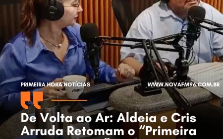 De Volta ao Ar: Aldeia e Cris Arruda Retomam o “Primeira Hora Notícias” Após Gripe