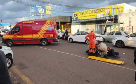 Acidente Entre Motocicletas Em Campo Grande Deixa Um Ferido e Causa Congestionamento na Avenida Bandeirantes