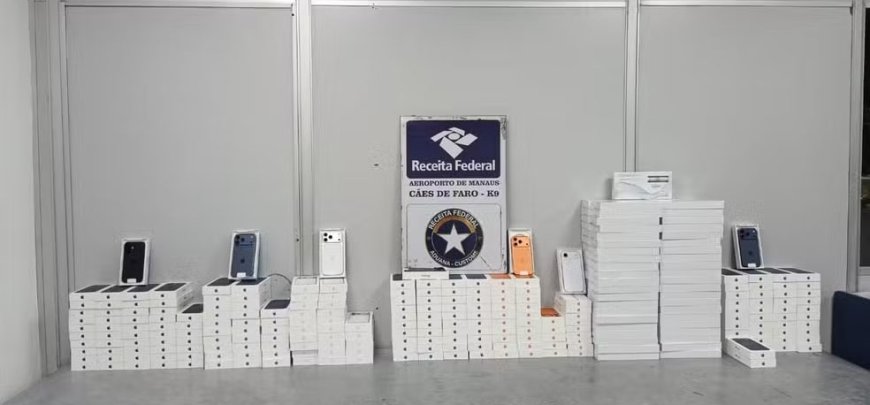 Remédio proibido e iPhones são apreendidos no Aeroporto de Manaus