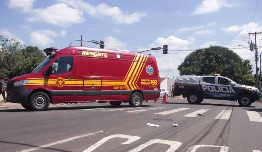 Acidente grave: Motociclista atropela idoso na faixa de pedestre