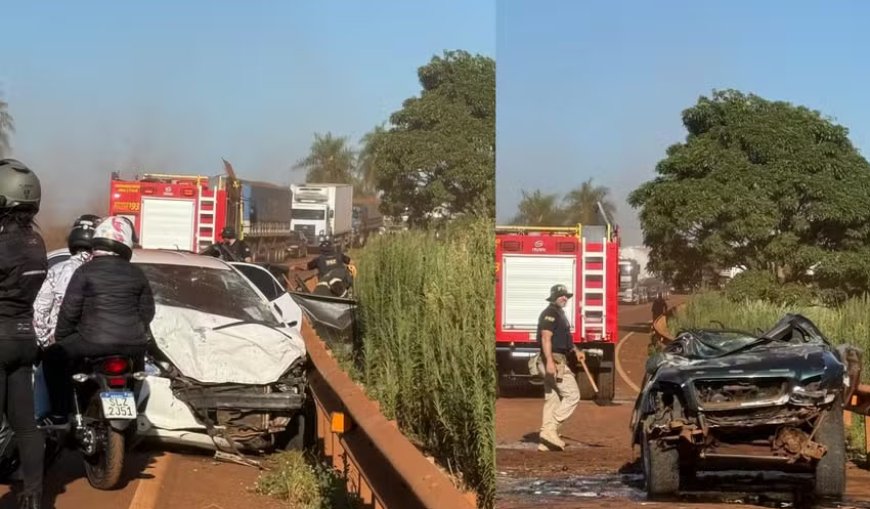 Grave acidente na BR-267 deixa uma pessoa morta em Maracaju