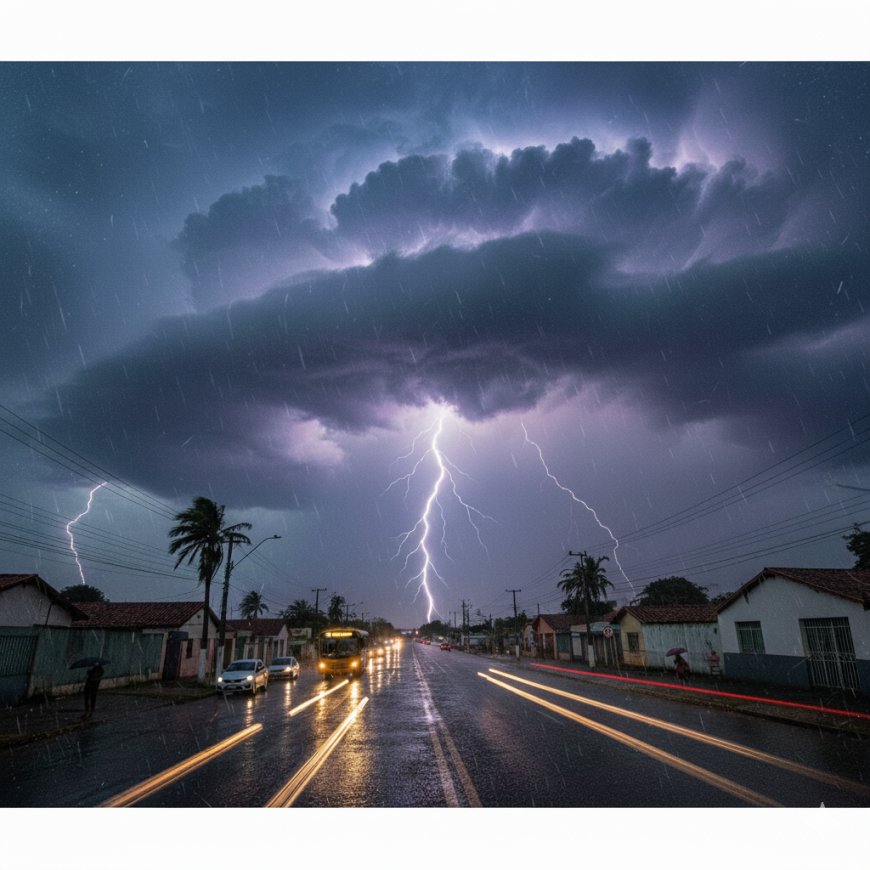 Alerta de Tempestades Continua: Chuvas e Risco de Raios Persistem em MS e no Vale do Ivinhema até Segunda-Feira (15)
