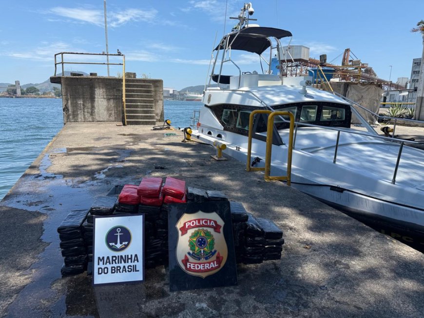 PF apreende cerca de 100 kg de cocaína em navio com destino à África do Sul