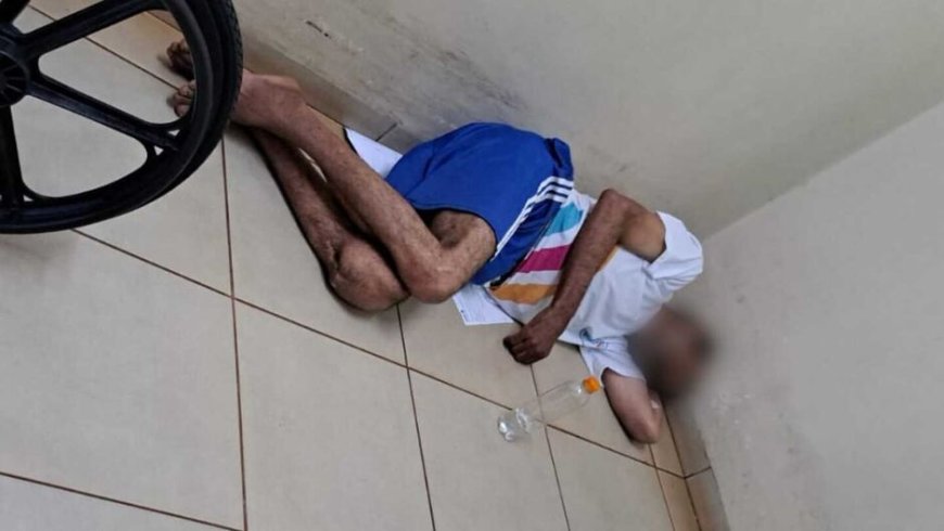 Idoso é flagrado deitado no chão gelado da UPA em Campo Grande
