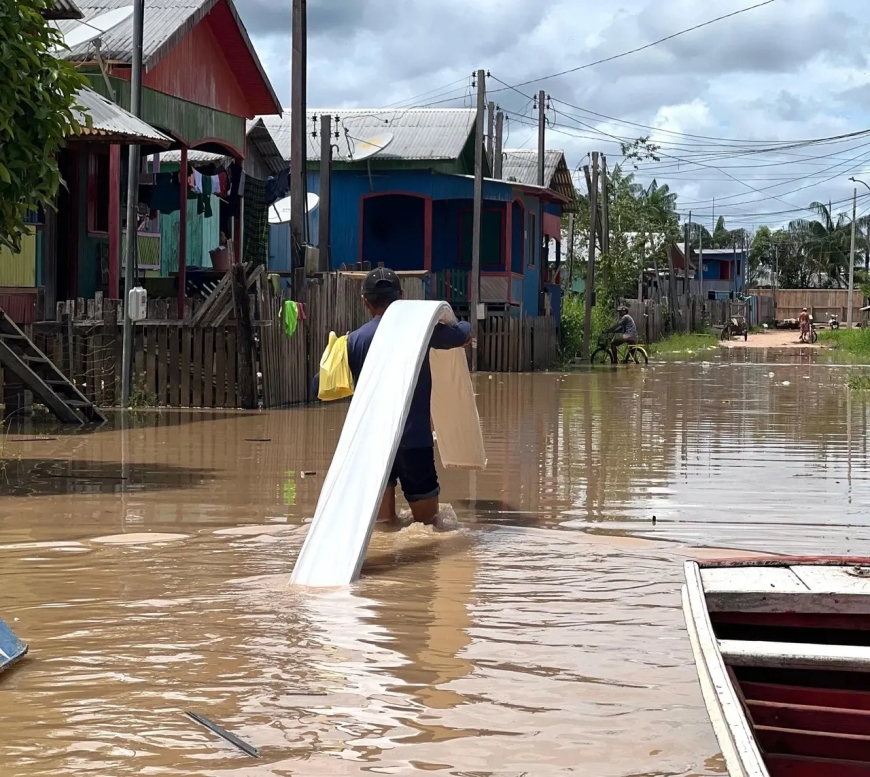 Acre decreta emergência em cinco municípios após chuvas extremas e cheias históricas
