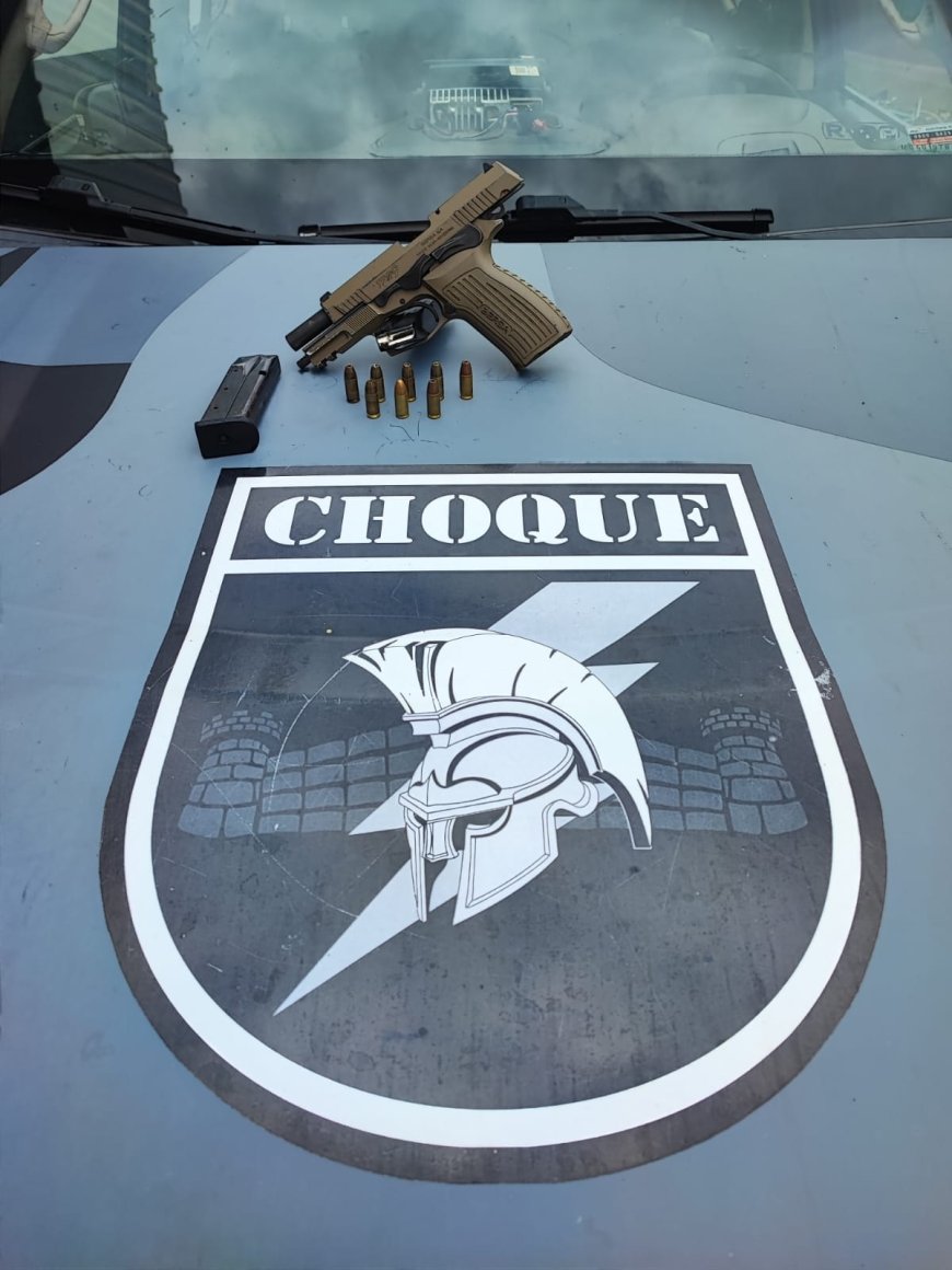 Perseguição termina com apreensão de pistola 9mm em Campo Grande