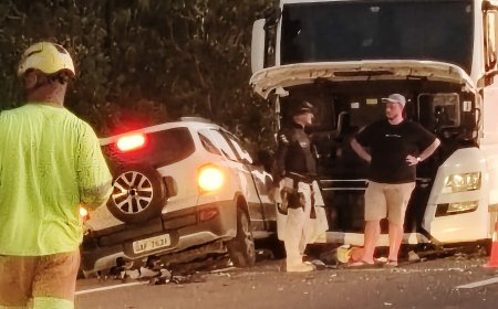 Tragédia na 163: Acidente entre Carreta e veículos de passeio deixa uma vítima fatal na rodovia