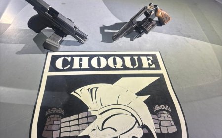 Choque apreende armas usadas em disparos no Morada Verde após denúncia
