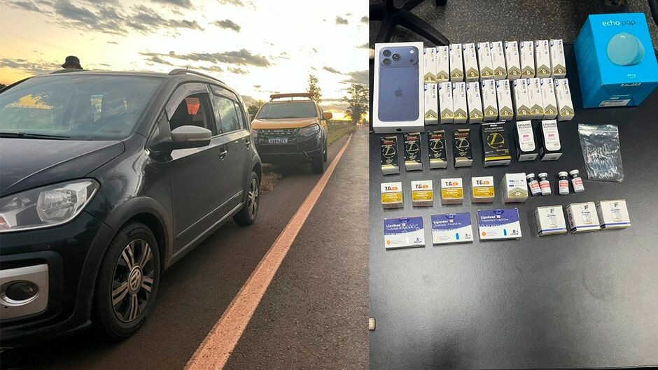 Homem é preso com medicamentos e eletrônicos de R$ 22 mil em MS
