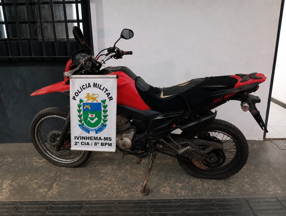 Polícia Militar recupera moto furtada em Ivinhema poucas horas após o crime