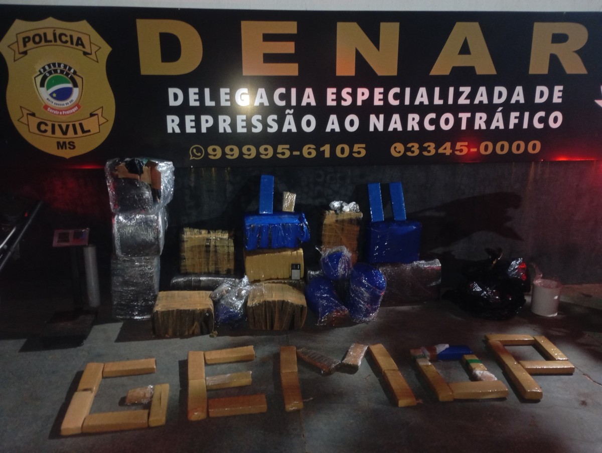 Denúncia de violência doméstica leva GCM a apreender 383 kg de maconha em Campo Grande