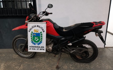 Polícia Militar recupera moto furtada em Ivinhema poucas horas após o crime