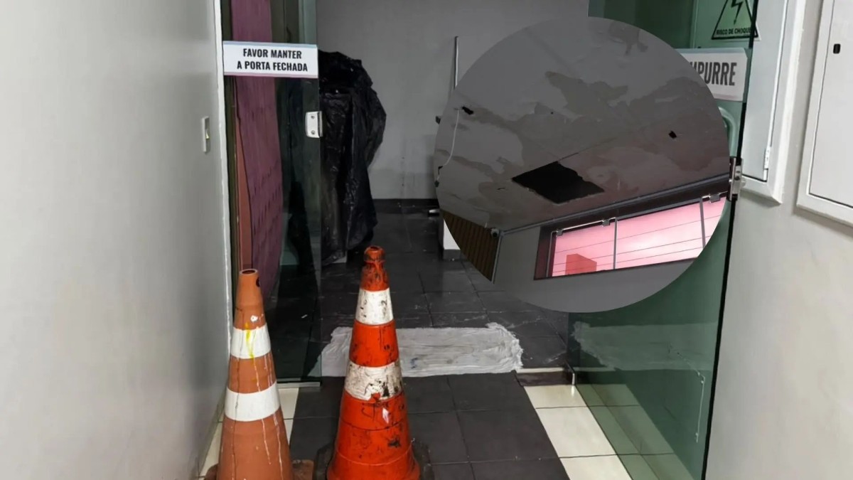 Temporal provoca desabamento de teto na Maternidade Cândido Mariano