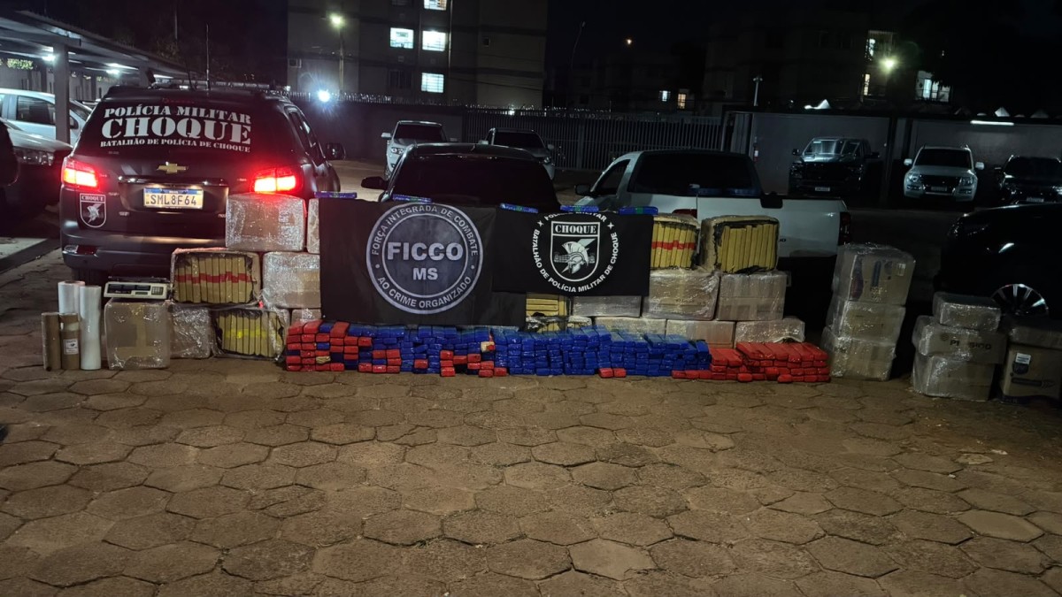 Operação conjunta entre forças policiais apreende mais de uma tonelada de maconha no Jardim Los Angeles 