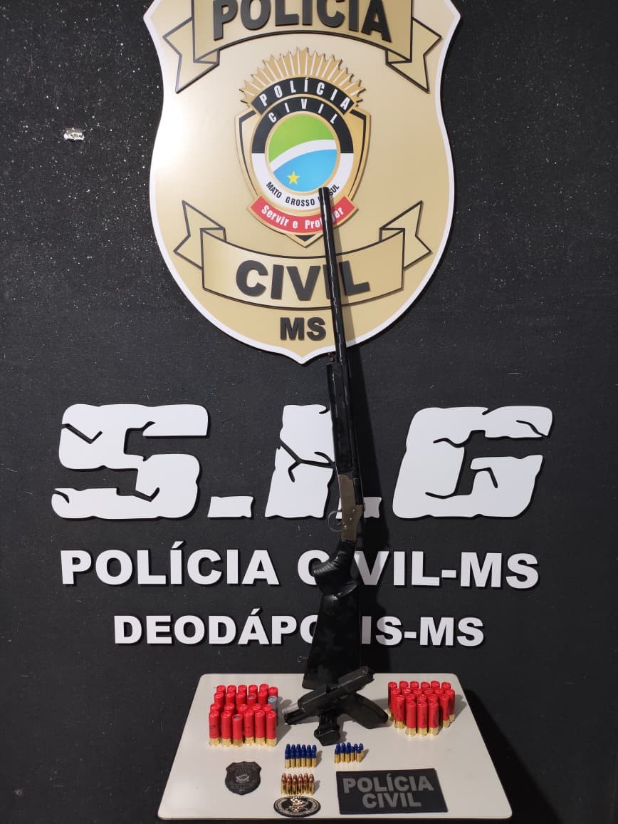 Falso extravio de arma termina com CAC e comprador presos pela Polícia Civil em Deodápolis