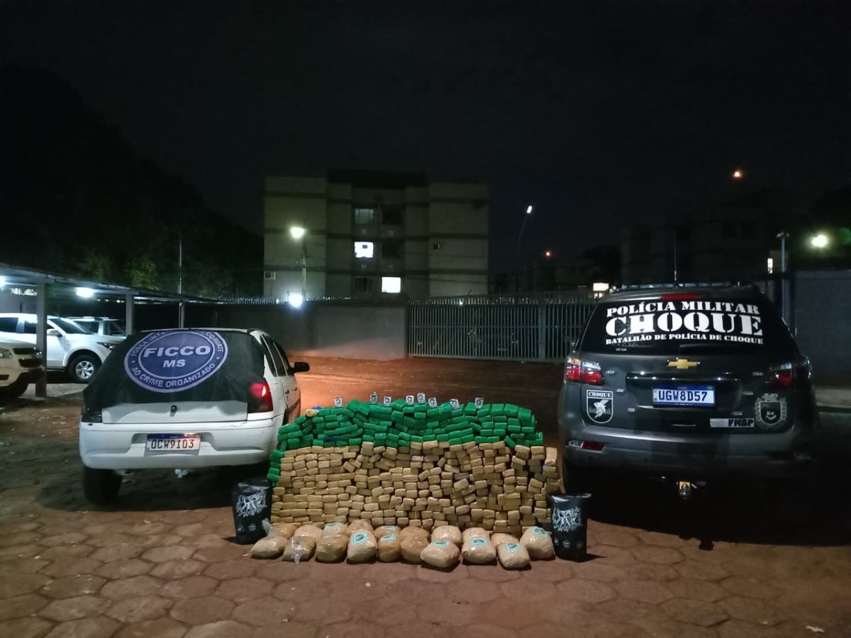 Ação integrada entre FICCO/MS e BPCHOQUE apreende quase 400 kg de drogas no MS
