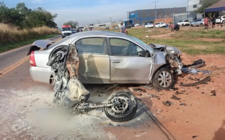 Jovem morre em acidente grave entre veículo automotor e motocicleta