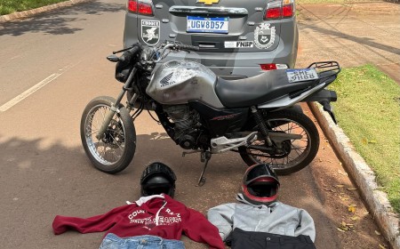 Batalhão de Choque descobre "esconderijo" e apreende moto, roupas e capacetes usados em homicídio no Novos Estados