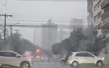 Mudança brusca: Tempestade com vento forte e chuva assusta moradores na madrugada em Campo Grande