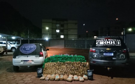 Ação integrada entre FICCO/MS e BPCHOQUE apreende quase 400 kg de drogas no MS