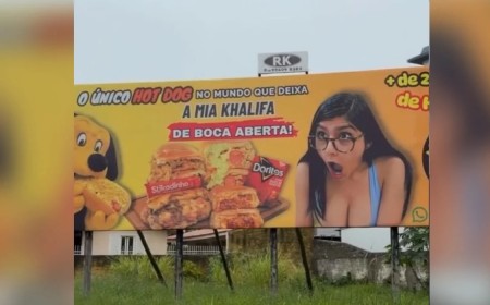 Lanchonete é investigada pelo MP após outdoor com imagem de Mia Khalifa
