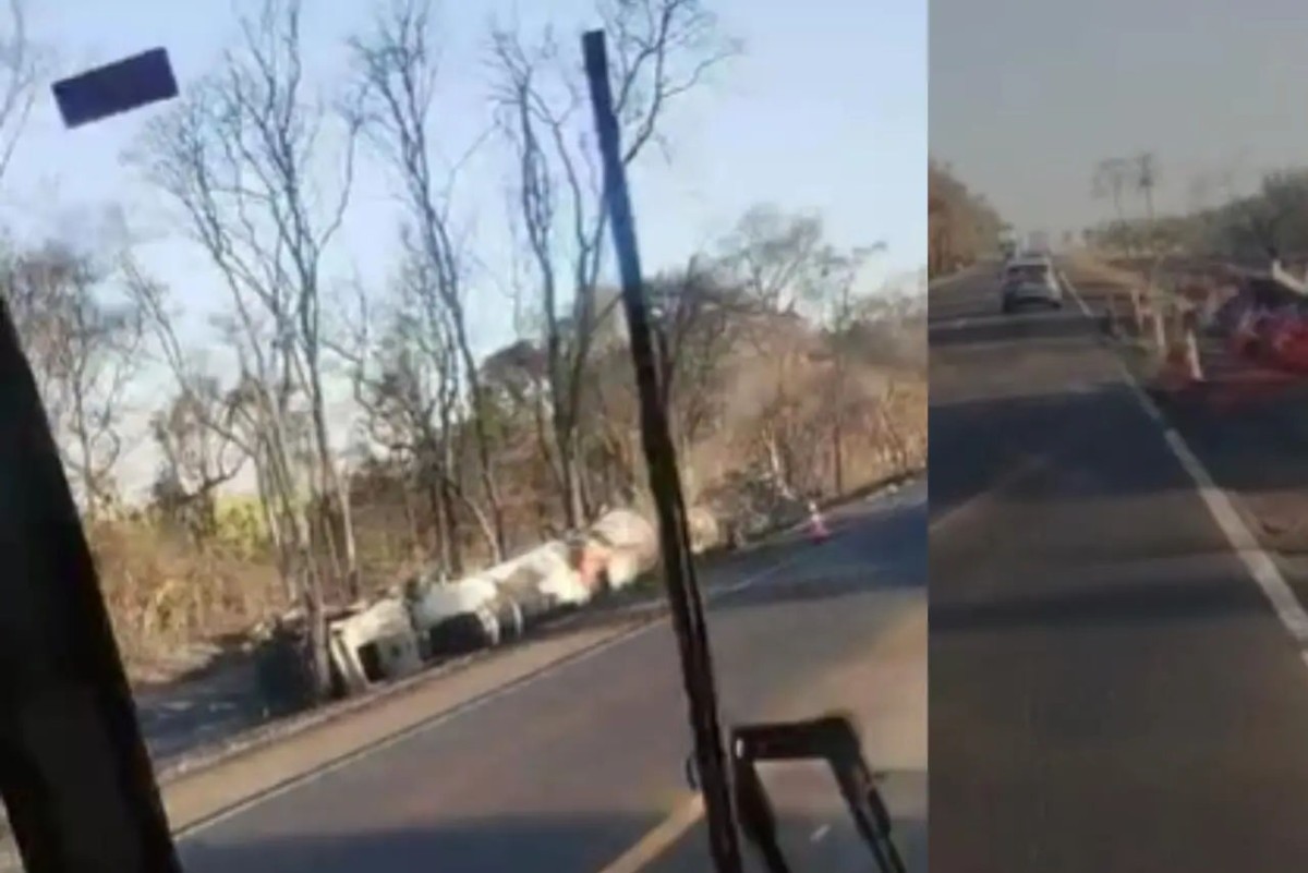 Carreta-tanque permanece em chamas 45 horas após explosão na BR-163