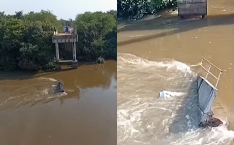 Caminhoneiro morre após ponte cair sobre o Rio Taquari