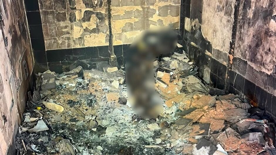 Corpo carbonizado é encontrado nos fundos de posto de combustível no Centro de Campo Grande