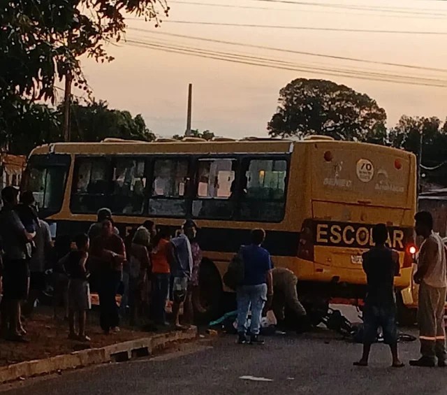 Idoso de 55 anos morre após bicicleta elétrica ser atingida por ônibus escolar em Anastácio