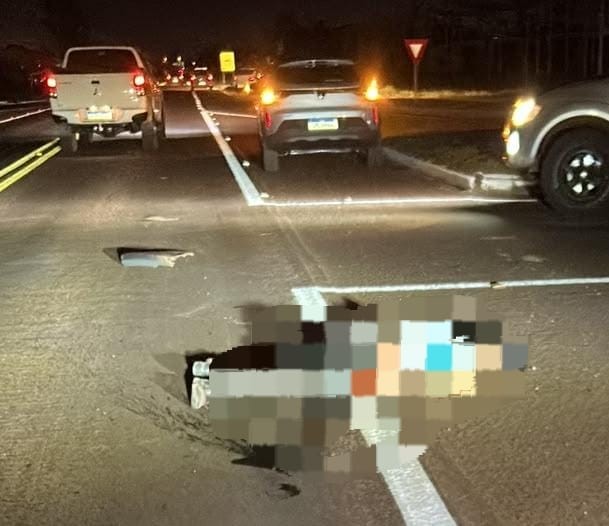 Mulher morre atropelada na BR-463 em Ponta Porã; marido é preso por omitir socorro