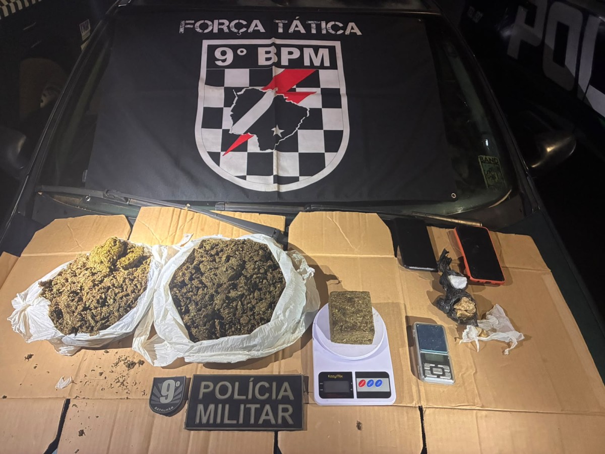 Operação da PM em Bandeirantes prende dupla por tráfico de drogas e veículo adulterado