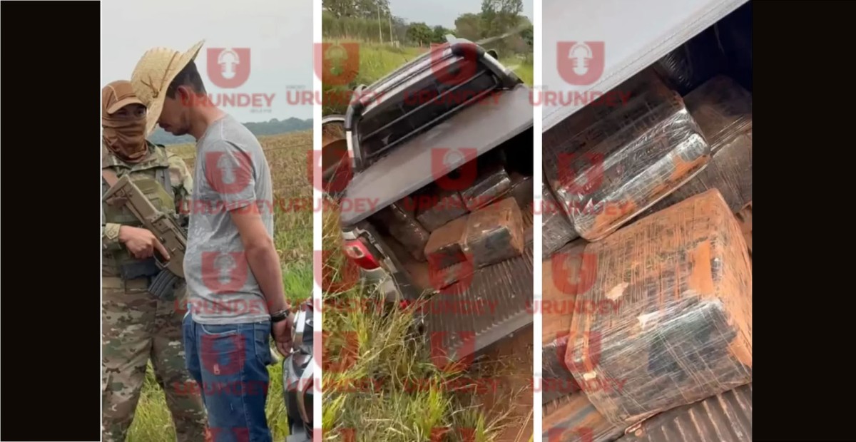 Traficante capota caminhonete e é preso na fronteira