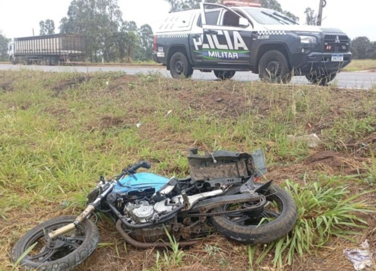 Motocicleta é encontrada caída às margens da BR-158 em Três Lagoas